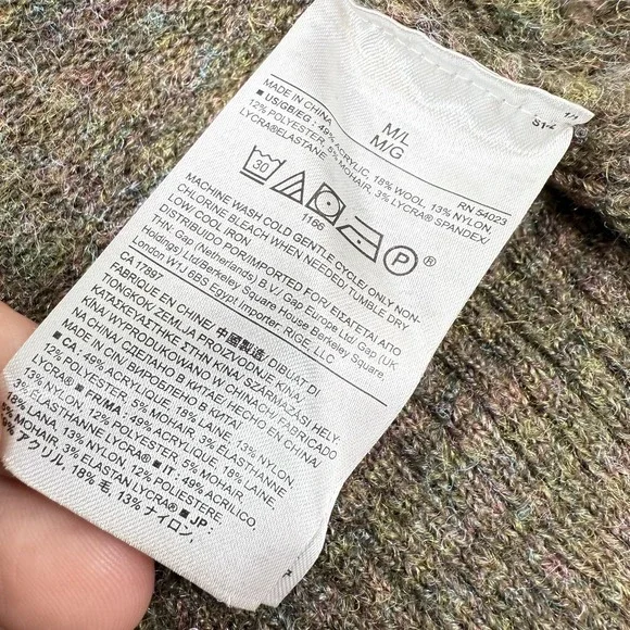 Banana Republic Sweater Womens Medium Large Cardigan Wool Cocoon Pockets Pullove - Picture 8 of 12